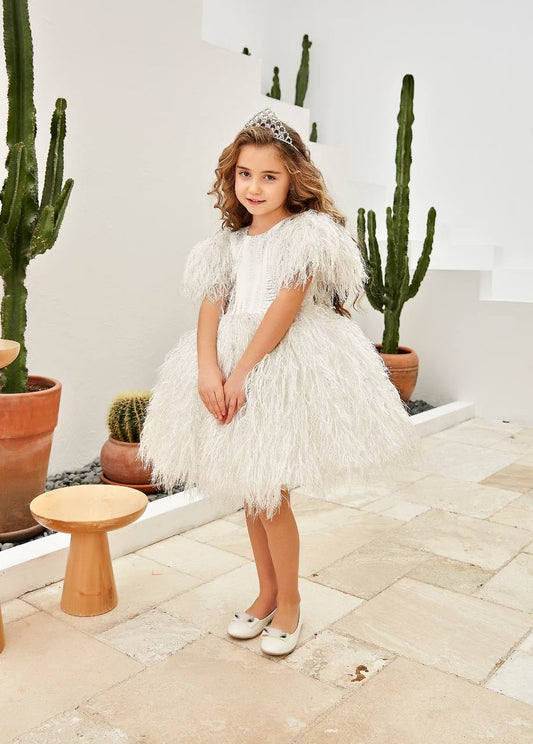 שמלת נוצות יוקרתית בכמה גוונים